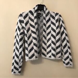 August Moon Zebra No Button Sweater  Cardigan